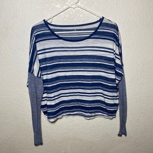 Athleta women’s size XS blue and white striped shirt